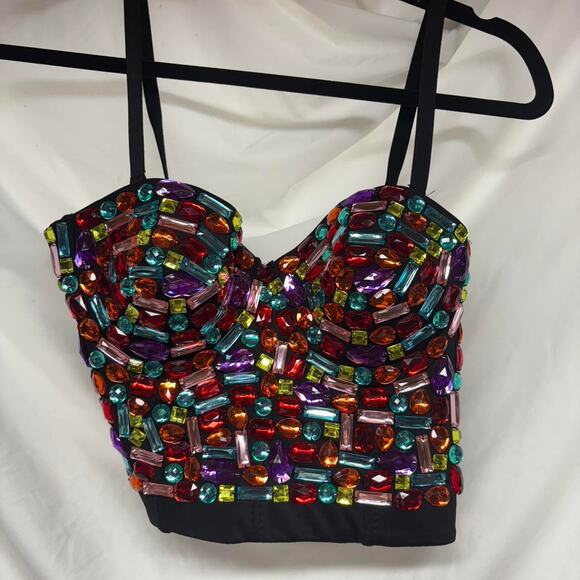 Charmain nwt multi coloured beaded top - Picture 1 of 7